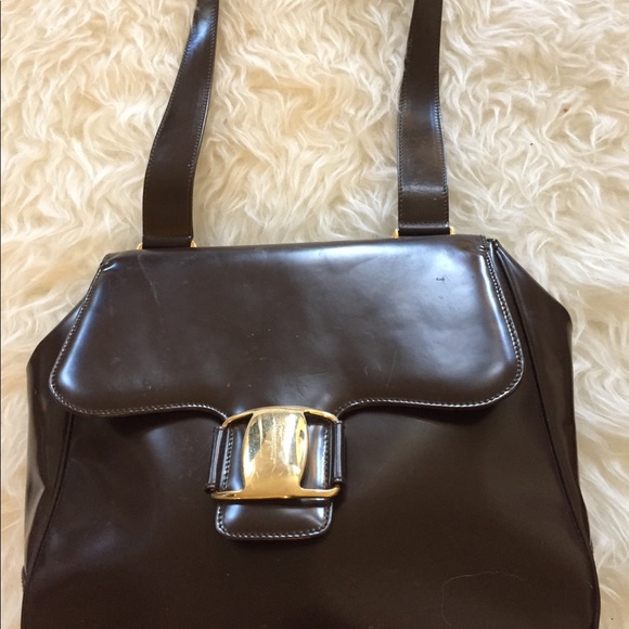 Salvatore Ferragamo Shoulder Patent Leather - Picture 2 of 7